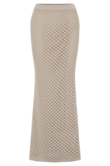 Guiliana Knit Maxi Skirt - Tawny Grey