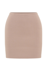 Klara Knit Mini Skirt - Taupe